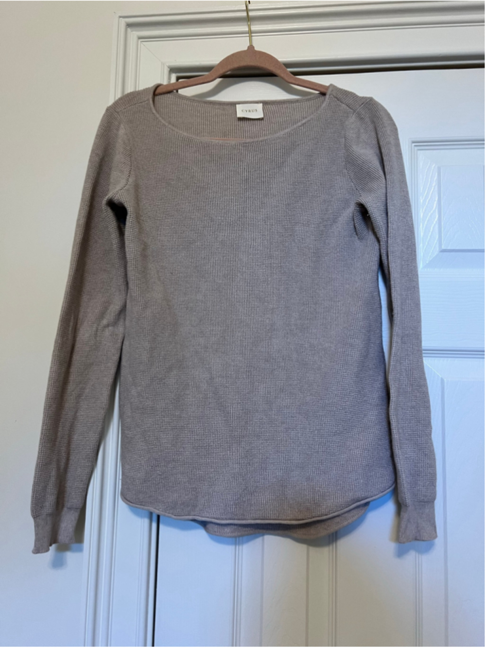 Women's Cyrus Long Sleeve Knit Sweater Beige
